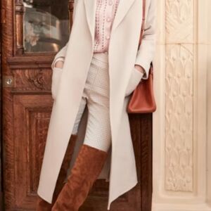 Sezane Clara Trousers In Camel / Ecru